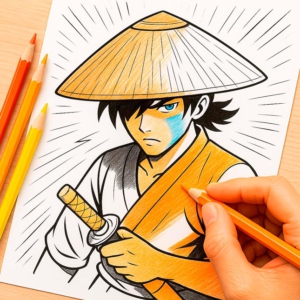 Coloring Book Scene 29: The Challenger Appears