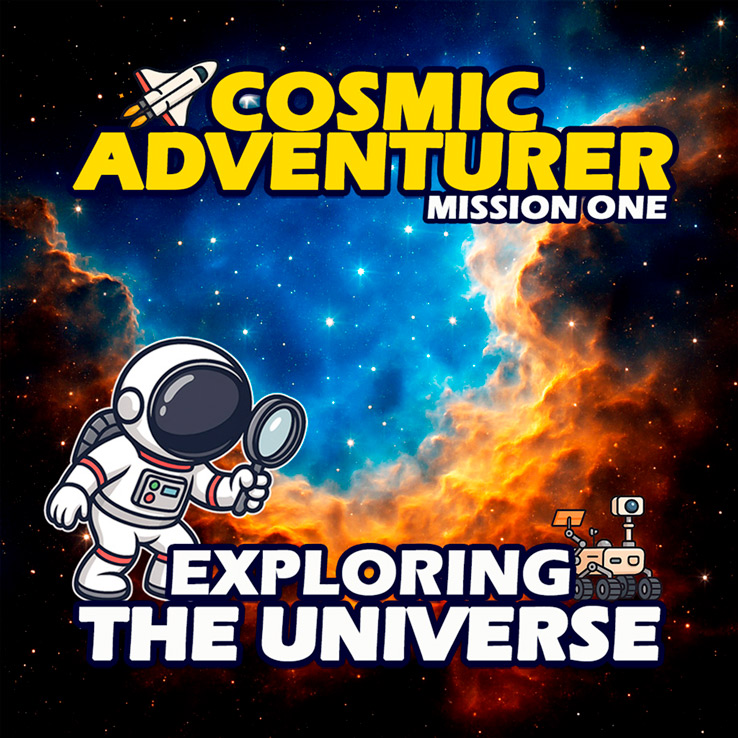 Cosmic Adventurer: Mission One — Exploring the Universe Paperback Illustrated sci-fi adventure picture book for kids featuring space travel, planets, and cosmic exploration book for kids