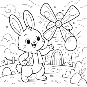 Free Printable Easter Coloring Page 21 – The Bunny in Eggland
