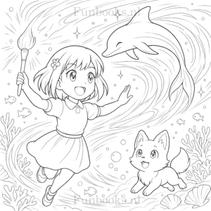 Coloring Page – Hanna Explores the Blue Spirit Realm