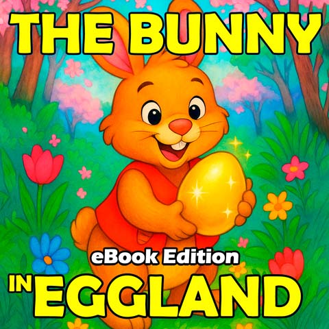 The Bunny in Eggland eBook Edition: A Magical Easter Adventure Easter eBook for kids – join the Bunny’s magical journey through Eggland with candy landscapes, hidden eggs, and sweet surprises! Perfect for Kindle, Android, and iPhone.