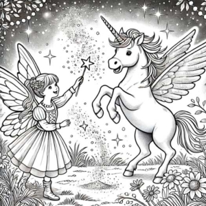 Free Printable Pages – Unicorns & Fairies Enchanted Forest