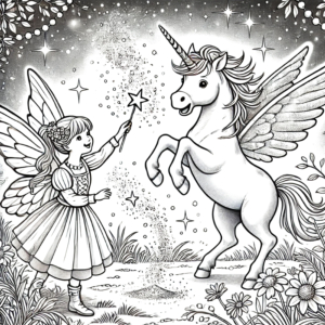 Free Printable Pages – Unicorns & Fairies Enchanted Forest