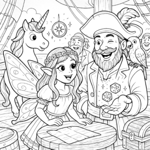 Unicorns-&-Fairies-vol3-Scene-10-Coloring-Page