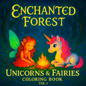 Unicorns & Fairies Coloring Book – Vol. 1: Enchanted Forest
