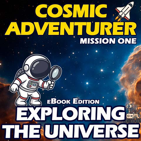 Cosmic Adventurer:Mission One - eBook Edition Explore the universe with Funbooks.nl on your Kindle, Android, or iPhone! A vibrant sci-fi adventure ebook for kids with spaceships, planets, and interstellar discovery.