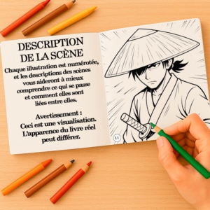 Livre de coloriage illustré avec scènes numérotées