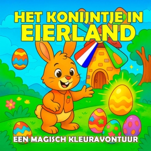 Het Konijntje in Eierland – Een Magisch Paasavontuur Kleurboek voor Kinderen