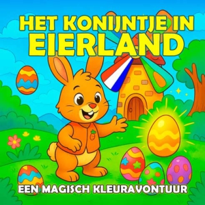 Het Konijntje in Eierland – Een Magisch Paasavontuur Kleurboek voor Kinderen