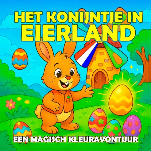 Paaskleurboek met snoeplanden, verborgen eieren en een magische zoektocht van het konijn door Eiland van de Eieren.