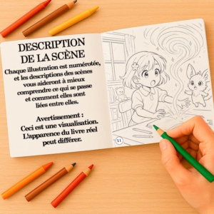 Livre de coloriage illustré avec scènes numérotées