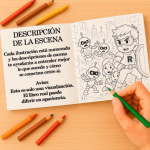 Libro de colorear ilustrado con escenas numeradas