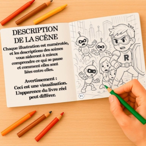 Livre de coloriage illustré avec scènes numérotées