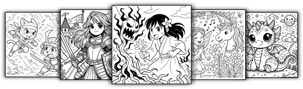 Funbooks.nl — kleurboeken, avonturenboeken, magische verhalen, manga- en animekleurplaten, eenhoornverhalen, sprookjes en anti-stress kleurboeken voor kinderen, Gratis Kleurplaten om te Downloaden