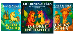 Série de Livres de Coloriage Licornes & Fées