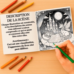 Livre de coloriage illustré avec scènes numérotées