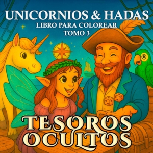 Unicornios & Hadas Libro para Colorear – Tomo 3: Tesoros Ocultos