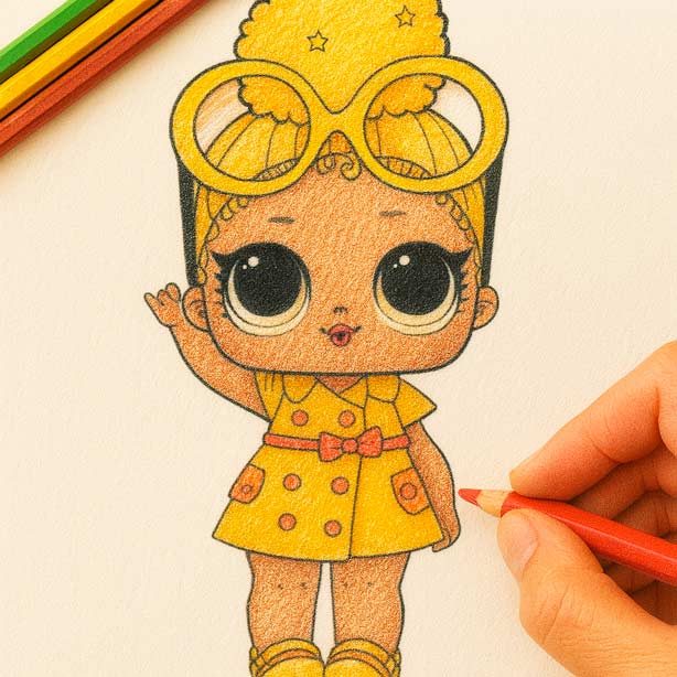 FREE L.O.L. Surprise! Dolls Coloring Pages Fun L.O.L. Surprise! Doll coloring page for young children