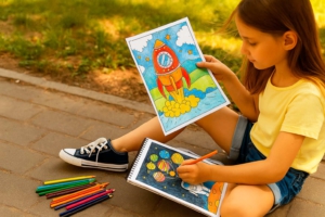 Free Space Coloring Pages