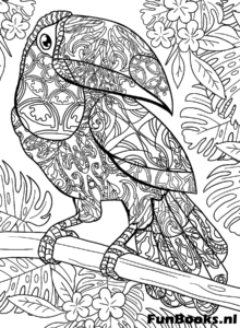 Detailed animal coloring page for stress relief