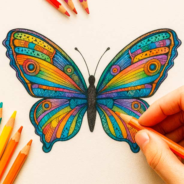 Detailed animal coloring page for stress relief