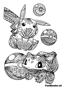 Eevee covered in intricate zentangle doodle patterns coloring page