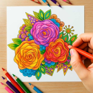 Dibujos de Flores Relajantes