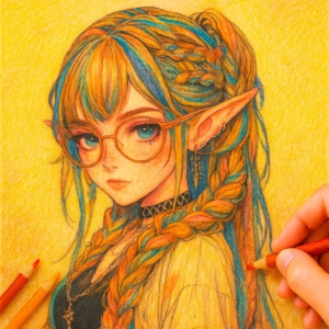 Bonito dibujo de chicas anime para niños
