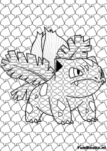 Ivysaur staat klaar voor de strijd gras type Pokemon kleurplaat