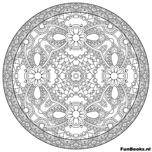 Kreisförmiges Mandala mit keltischen Knotenmustern Ausmalbild