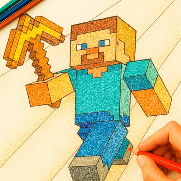 Minecraft coloring pages — free printable art for creative play and family time.