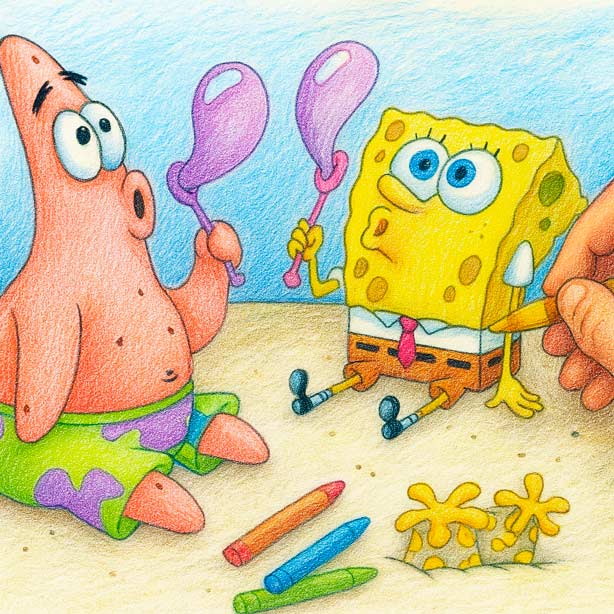 Fun SpongeBob coloring page for young children