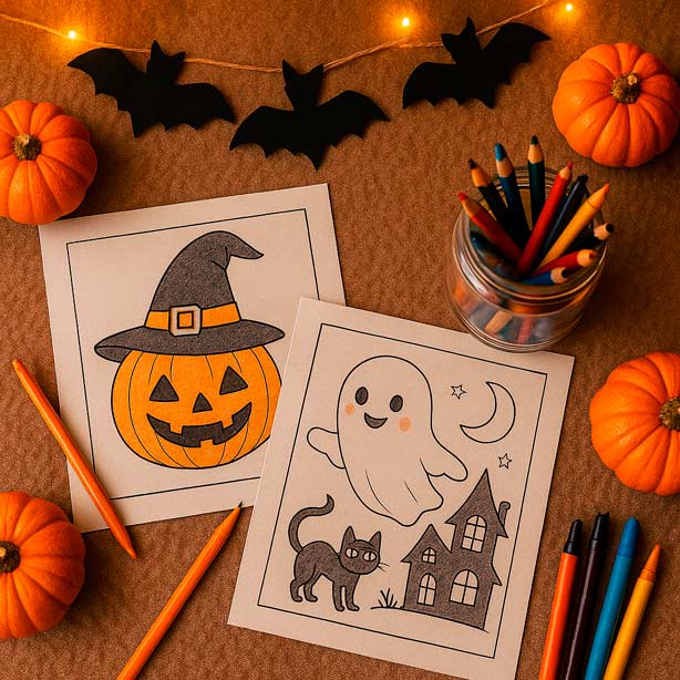 páginas para colorear halloween gratis