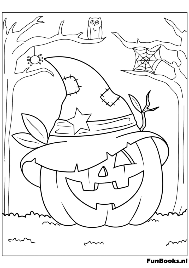 Haunted house coloring page — free Halloween printable for classroom or home