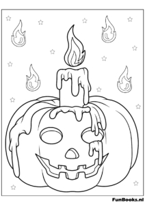 Dibujo de Halloween — calabaza sencilla para preescolar, gratis para imprimir