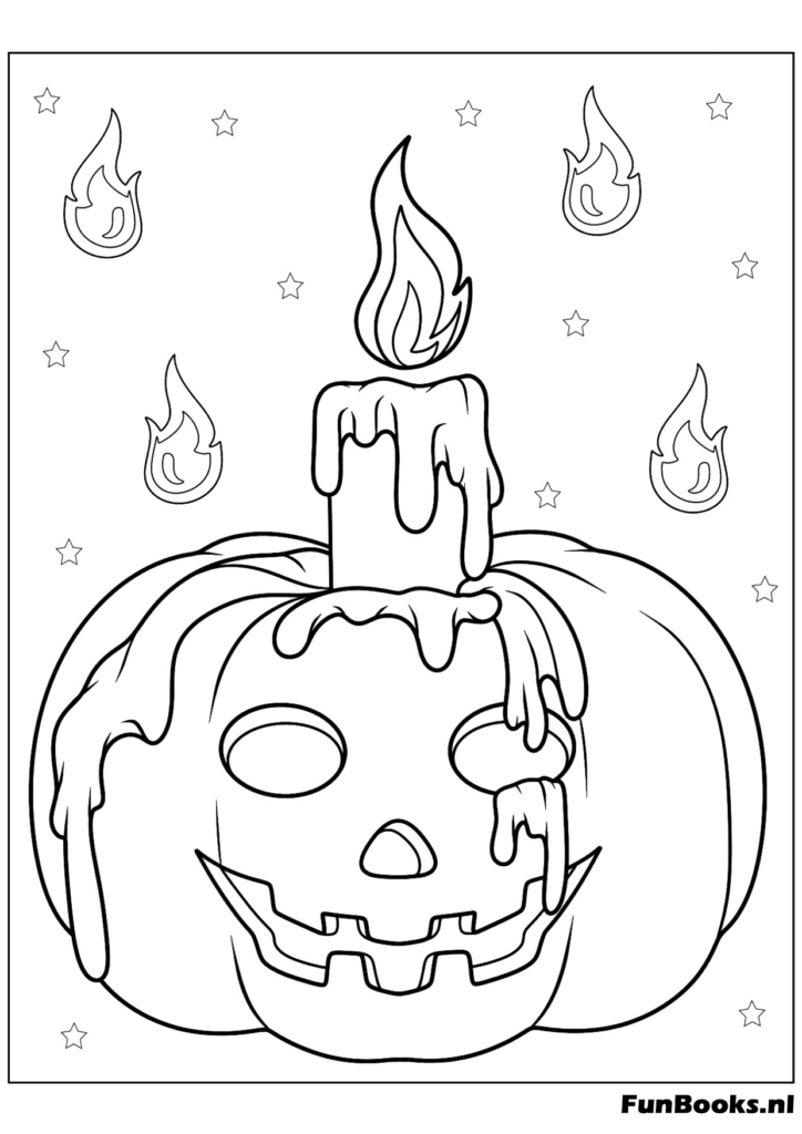 Dibujo de Halloween — calabaza sencilla para preescolar, gratis para imprimir
