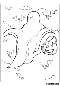 Dibujo de huerto de calabazas — dibujos de Halloween gratis para niños