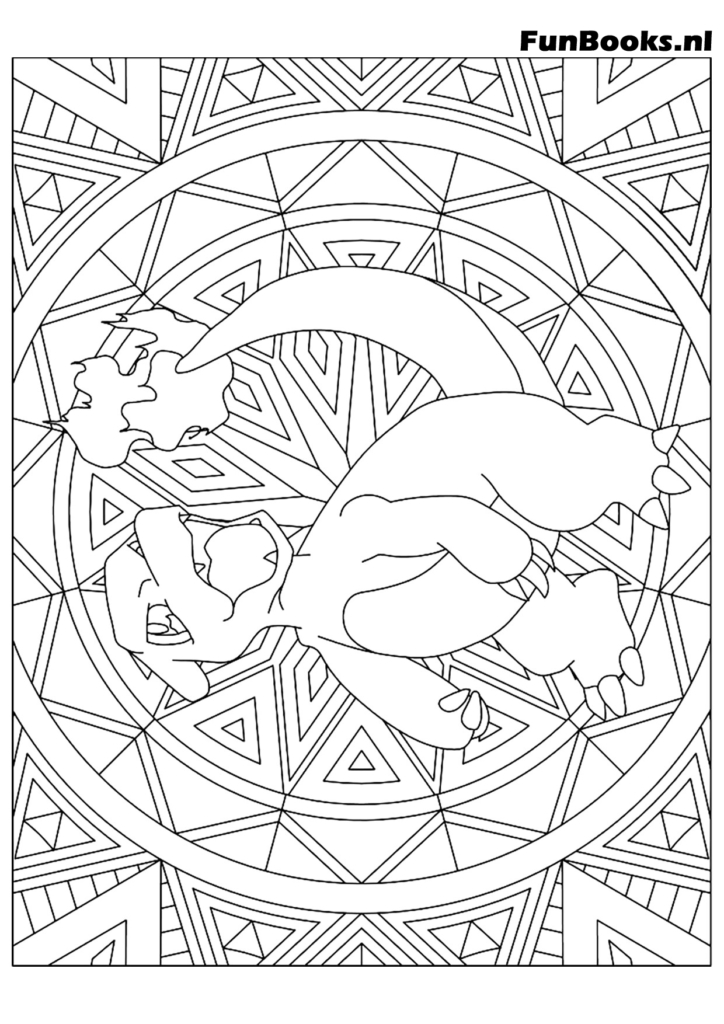 Bulbasaur con intrincados patrones de arte zentangle dibujo para colorear