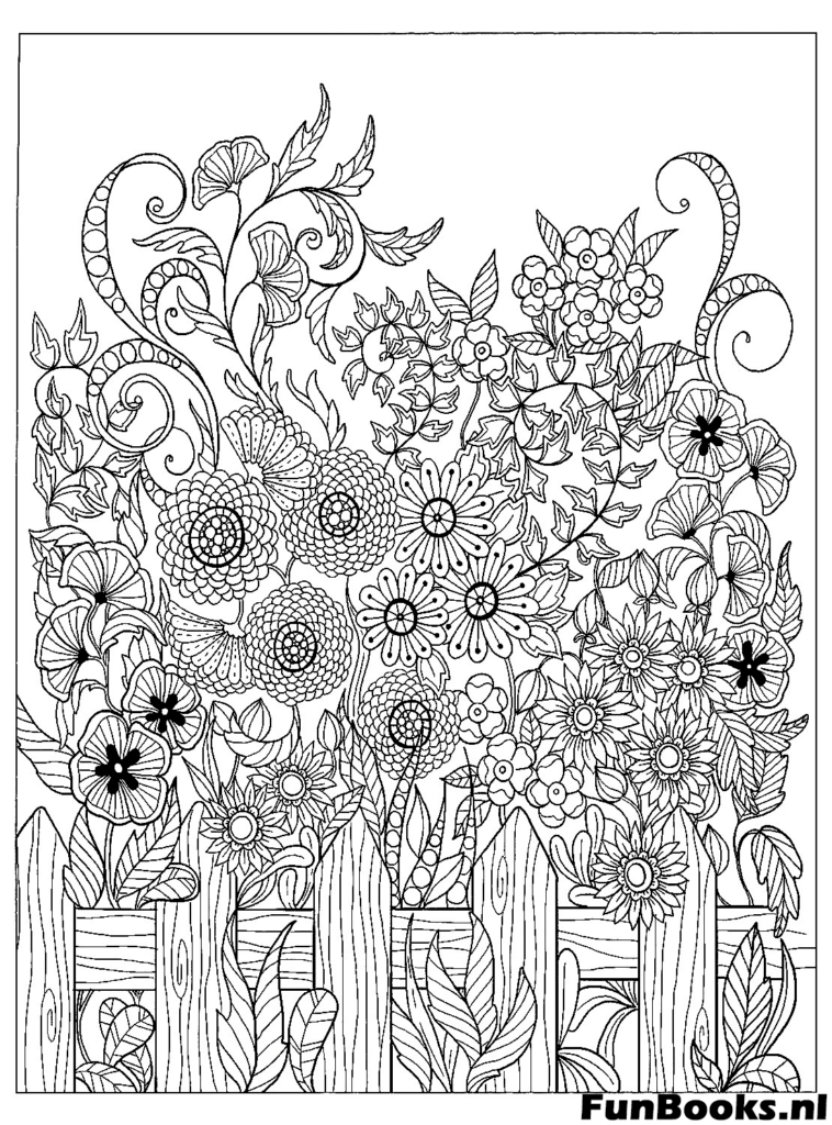 Hermoso campo de girasoles paisaje natural para relajación y atención plena dibujo para colorear