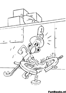 Carlo Tentacule faisant de son vélo couché à travers les rues de Bikini Bottom ayant l'air chic coloriage