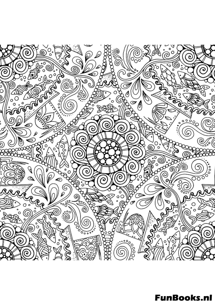 Design de carreau mandala carré complexe avec géométrie détaillée coloriage