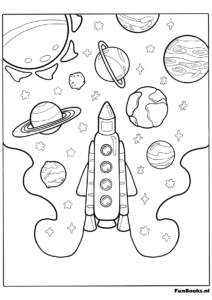 Dessin de fusée facile pour enfants coloriage