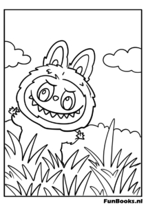 Labubu Marche Nature Coloriage