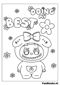 Labubu Meilleur Étoile Coloriage