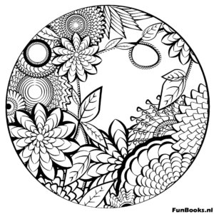 Mandala para Colorear 13 Mandala con triángulos y rombos para colorear