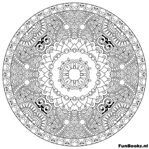 Mandala para Colorear 24 Mandala geométrico imprimible para colorear en casa