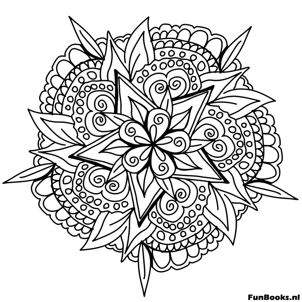 Diseño de mandala de estallido estelar dinámico irradiando energía dibujo para colorear
