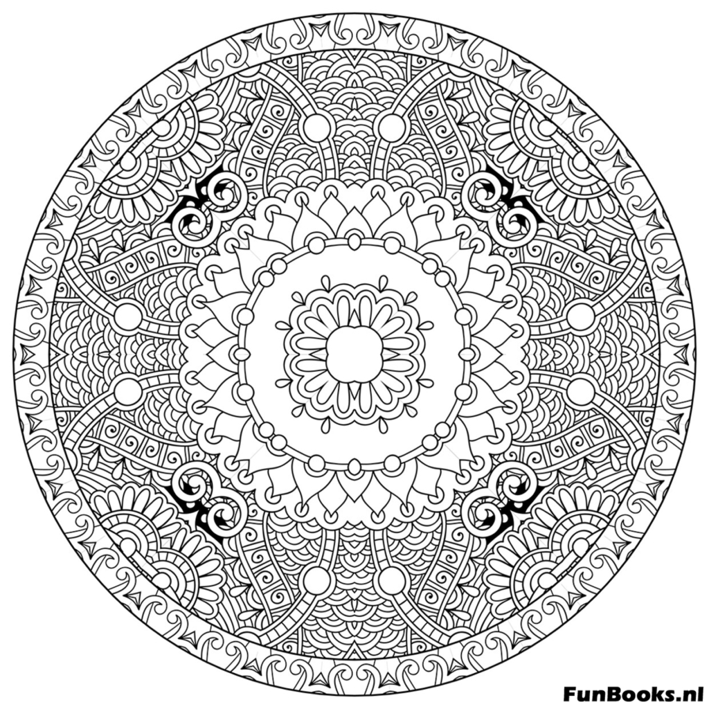 Mandala filigrane élégant avec lignes fines et détails coloriage