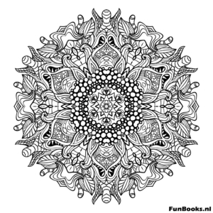 Mandala Malla Intrincada Dibujo para colorear Mandala con un intrincado patrón de malla y tejido para adultos dibujo para colorear