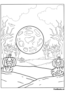 Monde extraterrestre avec plantes champignons étranges et planètes coloriage